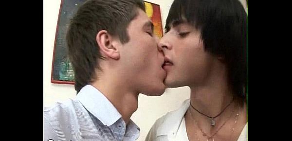 Steamy getting together of two cute twink friends